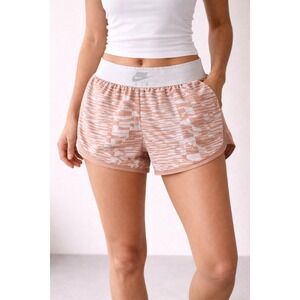 Nike Air Women's Medium Dri-FIT Running Shorts Pink Tan 3" Inseam Athletic